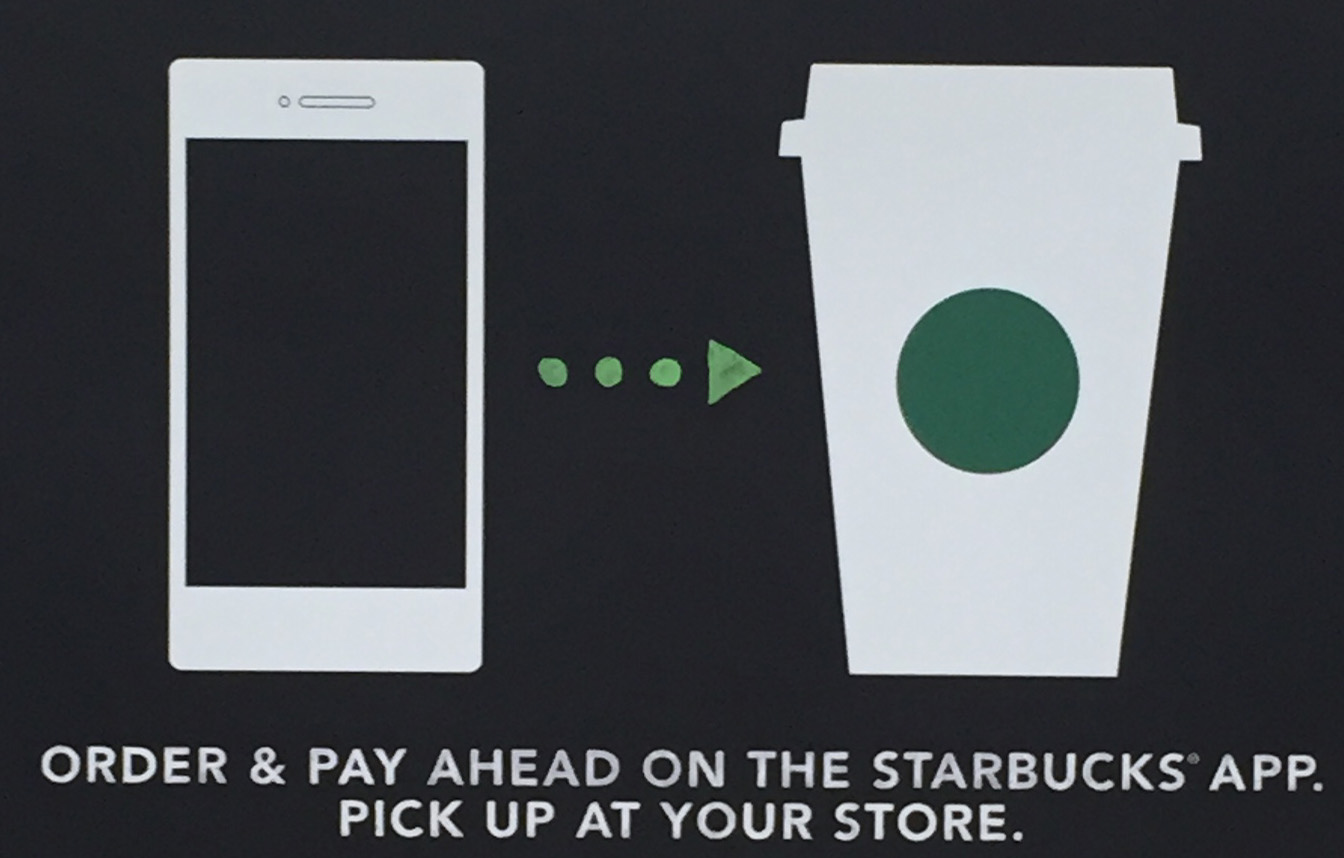 Image: Photo of a Starbucks advertisement
