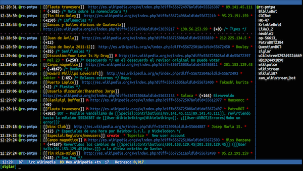 Image: Screenshot of an IRC client.